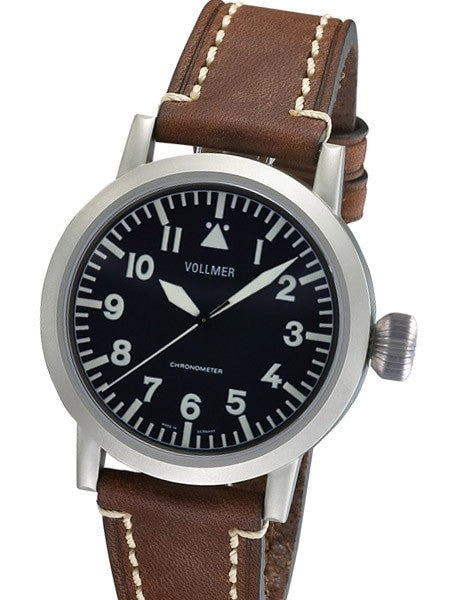 Vollmer V2 Vortac 44mm Swiss COSC Certified Chronometer on a Hirsch Liberty Strap