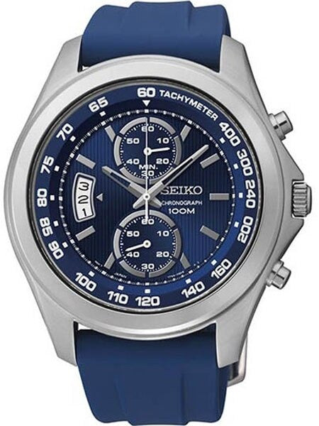 Seiko Quartz Chronograph with 60 Minute Timer and Tachymeter Scale #SNN261