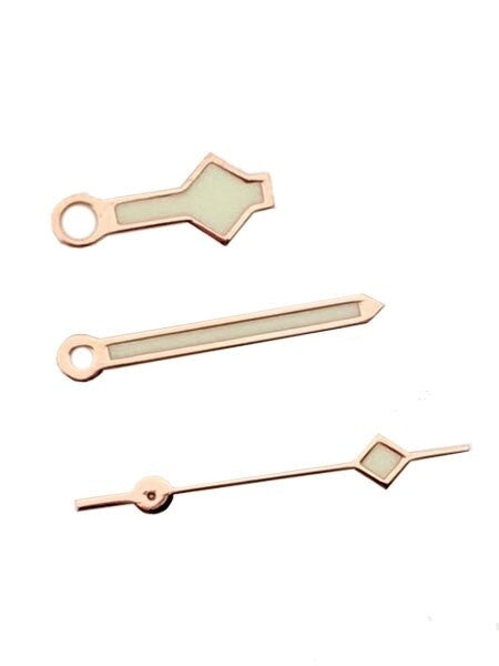 Rose Goldtone Luminous Watch Hands For Seiko SKX007, SNZF17, SNZH55, SNK809, etc. Watches #H03