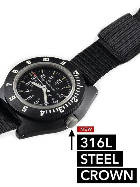 Marathon Swiss Made Quartz Military Navigator Pilot Watch with Tritium Illumination #WW194013-NGM