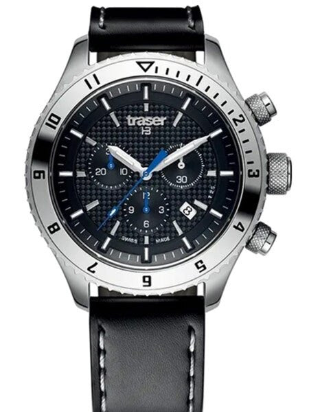 Traser Master Prestige Chronograph Watch with Sapphire Crystal, 12-Hour Totalizer #106974