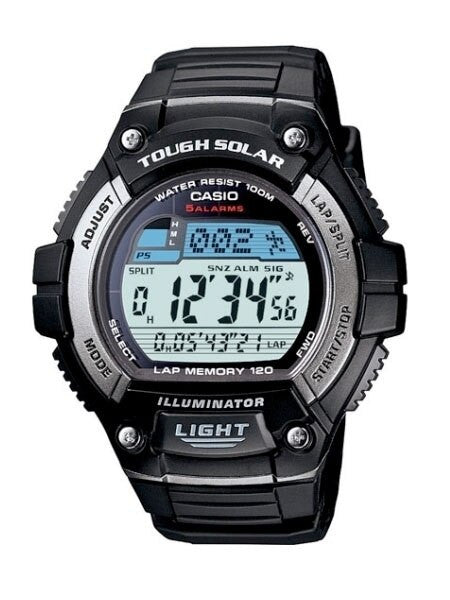 Casio Tough Solar-Light Powered Digital World Time Chronograph Alarm #W-S220-1AV