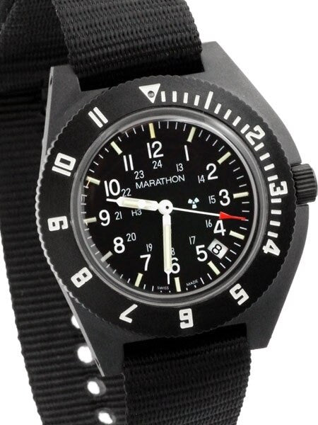 Scratch and Dent - Marathon Swiss Made Quartz Military Navigator Pilot Watch with Tritium Illumination #WW194013