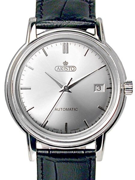 Aristo 4H142 Classic Silver PFORZHEIM Classic Swiss Automatic Dress Watch