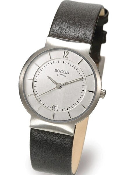 Boccia Ladies Quartz Watch with Titanium Case and Leather Band #3123-09