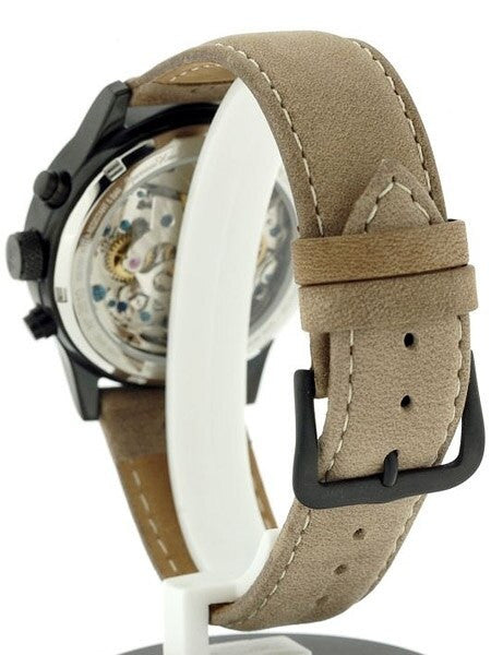 Techne Black PVD SparrowHawk Hand Wind Pilot Chronograph with 30-minute Stopwatch #373.162