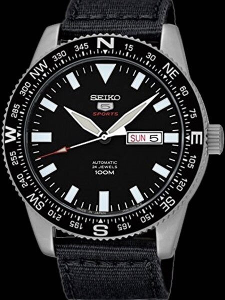 Seiko 5 Sports 24-Jewel, Automatic with Rotating Compass Bezel #SRP667J1