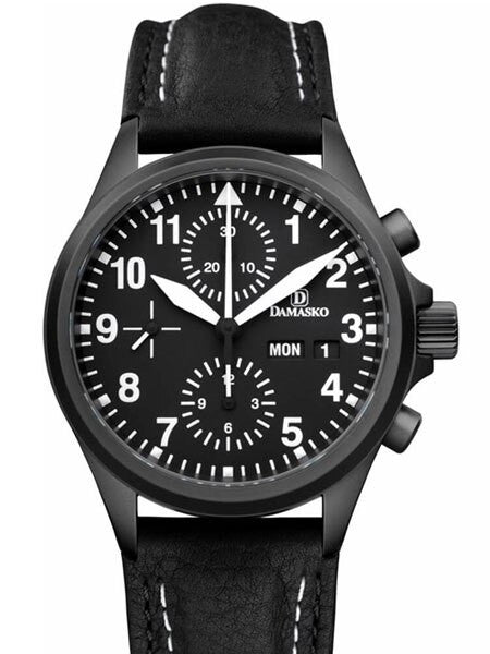 Damasko Swiss Valjoux 7750 Chronograph with a 60-Minute Stopwatch and 12-Hour Totalizer #DC56BK