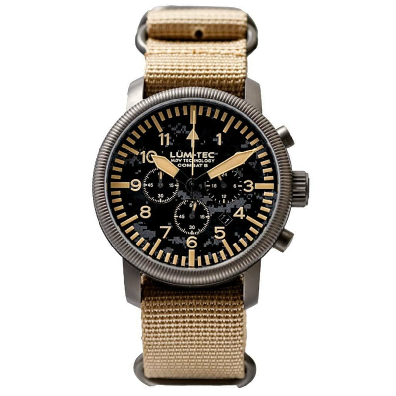 Lum-Tec Combat 44 Chronograph Watch with Double Curved Sapphire Crystal #Combat-B44-C