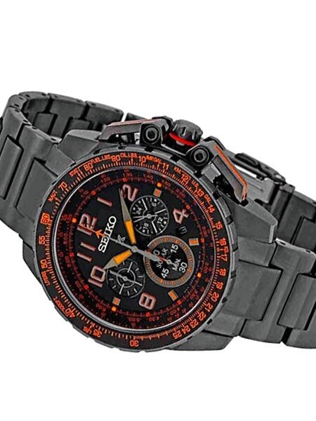 Seiko Prospex Solar Powered Quartz Flight Chronograph Watch with