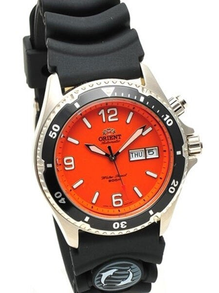 Scratch and Dent - Orient Orange Mako Automatic Dive Watch with Rubber Strap #CEM65004M-SND3