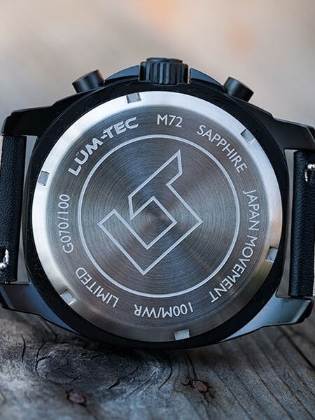 Lum-Tec 44mm M72 Chronograph Watch with Anti-Relfective Sapphire Crystal #M72