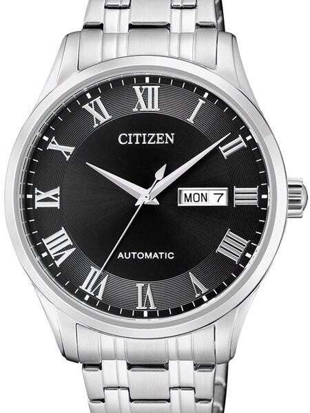 Citizen Automatic Black Dial Watch with Stainless Steel Bracelet #NH8360-80E