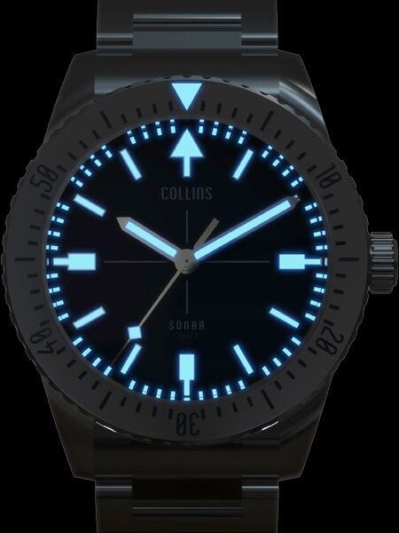 Collins SONAR Swiss Automatic, 300-M Dive Watch with 39.5mm Case and a Sapphire Crystal #CWC03