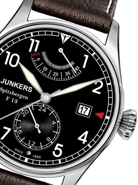 Junkers Spitzbergen F13, 26-Jewel Automatic Power Resverve Watch, Sapphire Crystal #6160-2