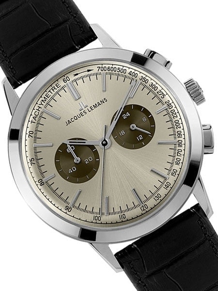 Jacques Lemans Nostalgie 44MM Chronograph with 24-hour Sub-Dial #N-204B