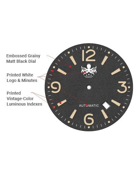 PHOIBOS Sentinel 200-Meter Automatic Watch with AR Sapphire Crystal #PY019C