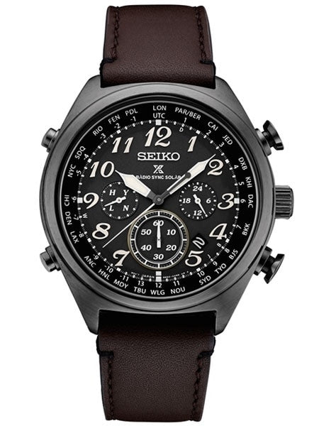Seiko Prospex Radio Sync, Solar Powered, Chronograph, World Time Watch #SSG015