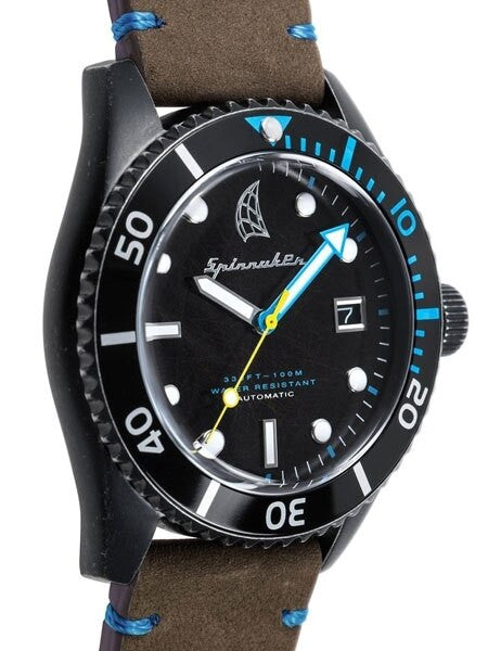 Spinnaker Wreck Automatic Vintage Style Sports Watch with Distressed IP Case #SP-5051-04