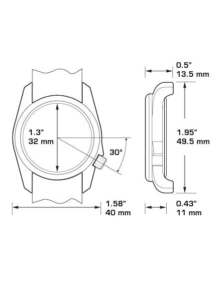 Bertucci A-2T Titanium Watch, 10-Year Lithium Battery, Horween Leather #12731