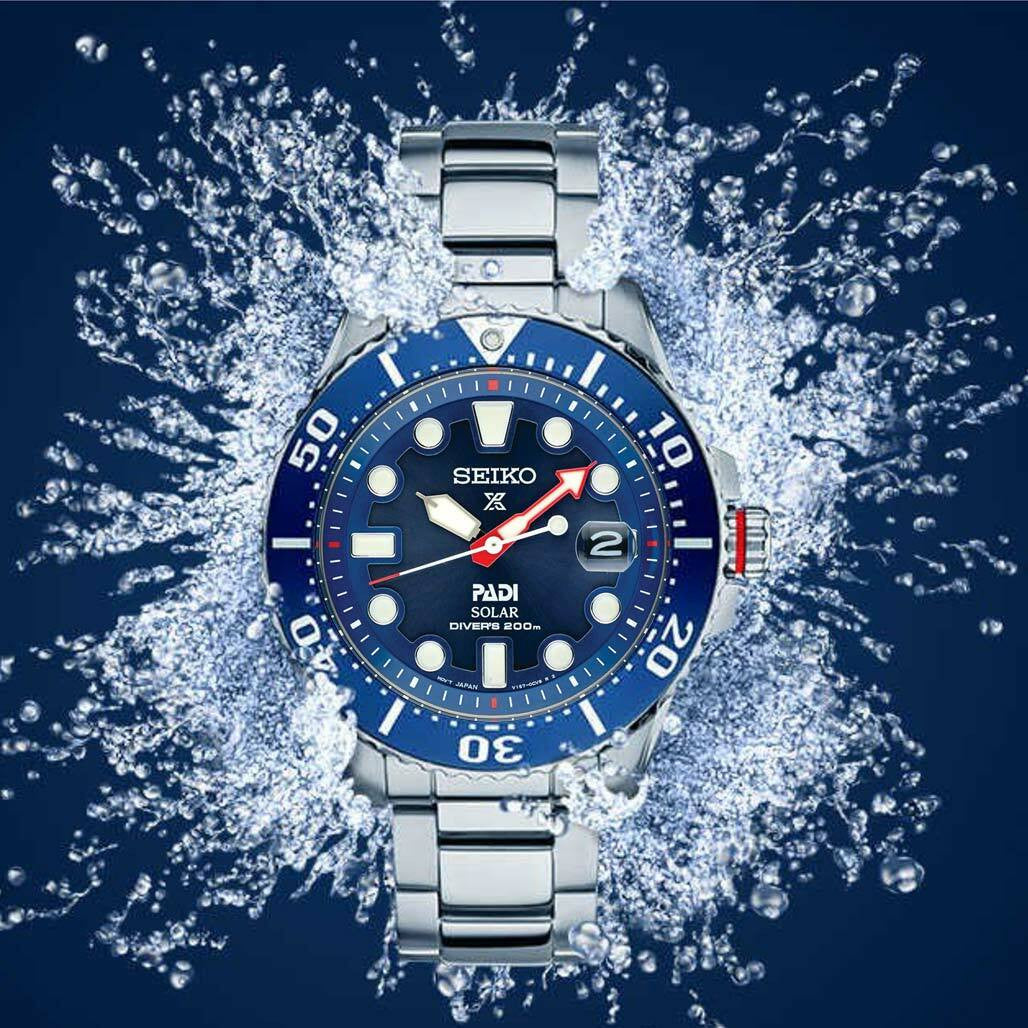 Seiko Special Edition PADI Prospex Solar Dive Watch with Blue Dial
