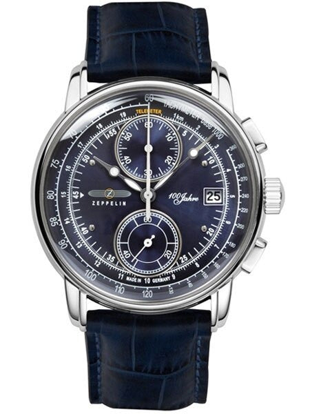 Graf Zeppelin Two-Eye Quartz Chronograph Watch with 60-Minute Stopwatch #8670-3