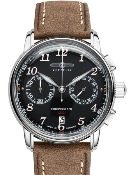 Graf Zeppelin LZ 127 Quartz Chronograph Watch with Black Dial #8678-2