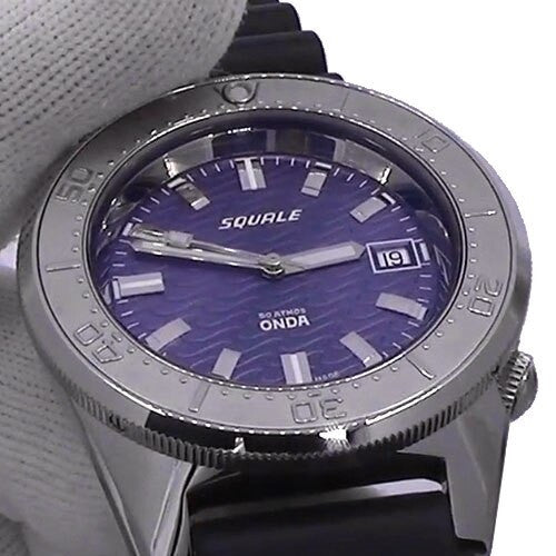 Squale 500 Meter Swiss Made Automatic Dive Watch with Blue Dial  #1521-026-Onda-B