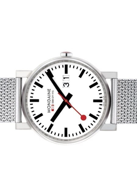 Mondaine Railways EVO Quartz Dress Watch with Large Date, Mesh Bracelet #A627-30303-11SBM