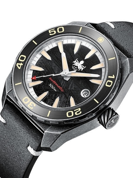 PHOIBOS Black Meteorite Dial Proteus 300-M Automatic Dive Watch with AR DD Sapphire Crystal #PY028E