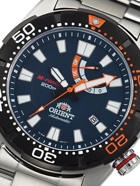 Orient M-Force Bravo Automatic Blue Dive Watch with Power Reserve Meter #EL0A002D