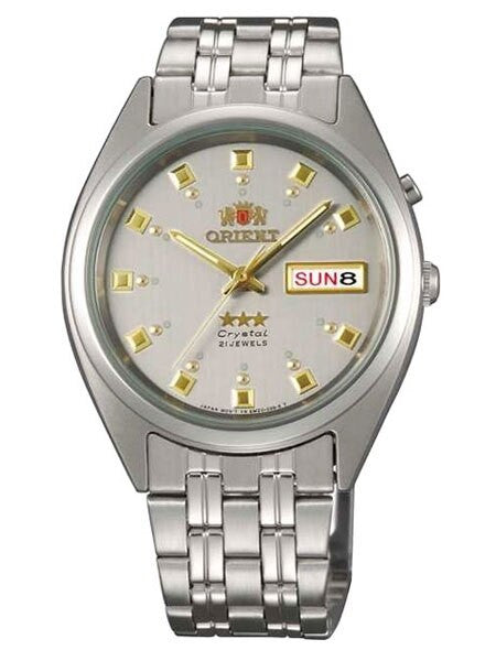 Orient Automatic Watch with Grey Dial, Day-Date and SS Bracelet #EM0401NK