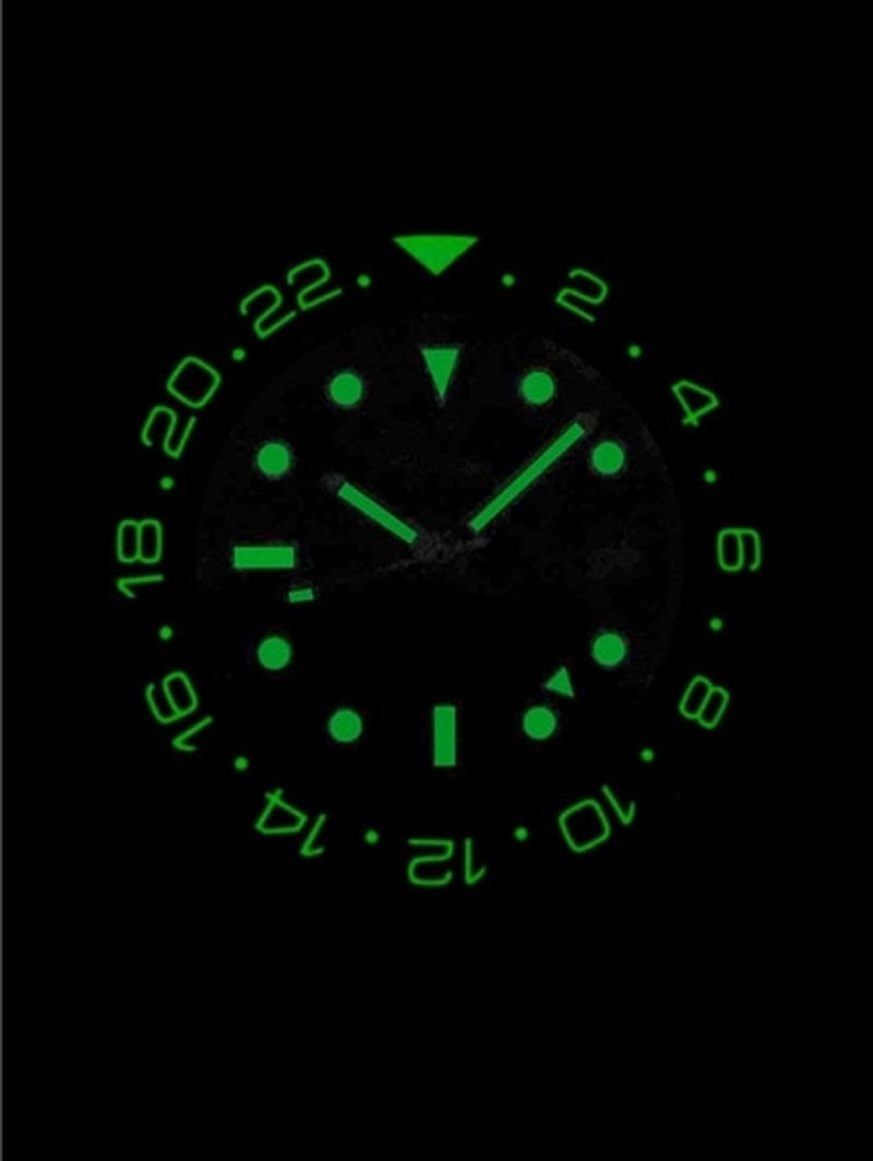 Scratch and Dent - Squale 300 meter Swiss Automatic GMT watch with Luminous Ceramic Bezel, AR Sapphire Crystal #SND1000