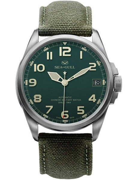 Sea-Gull 44mm Automatic Military Field Watch with Sapphire Crystal #D813.581