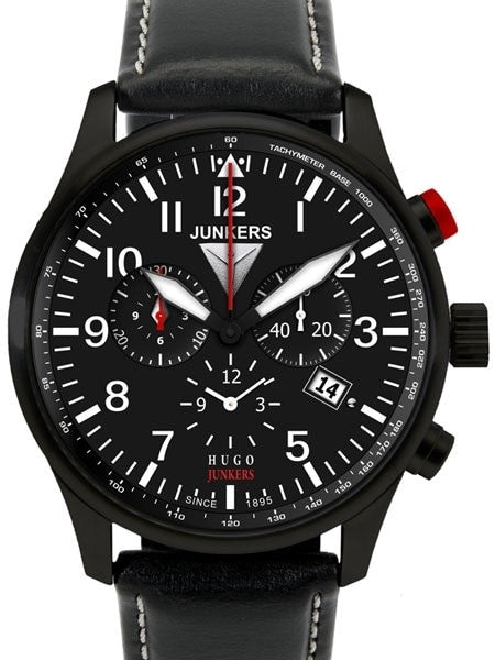 Junkers Hugo Junkers Series 12-Hour Totalizer Chronograph Watch with Alarm #6680-2