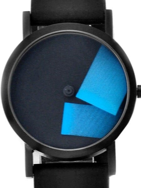 Projects 33mm Black Deja Vu Quartz Watch with Matching Rubber Strap #7287A