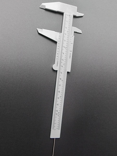 Measure Watch Sizes with this Plastic Vernier Caliper 6in/150mm - White #TUM6022