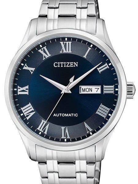 Citizen Automatic Blue Dial Watch with Stainless Steel Bracelet #NH8360-80L