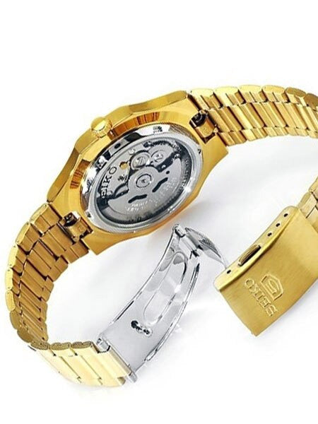 Seiko 5 Automatic Watch with Goldtone Case and Bracelet #SNKK52
