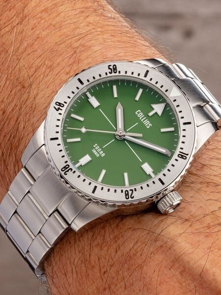 Collins SONAR Swiss Automatic, 300-M Dive Watch with 39.5mm Case and a Sapphire Crystal #CWC06