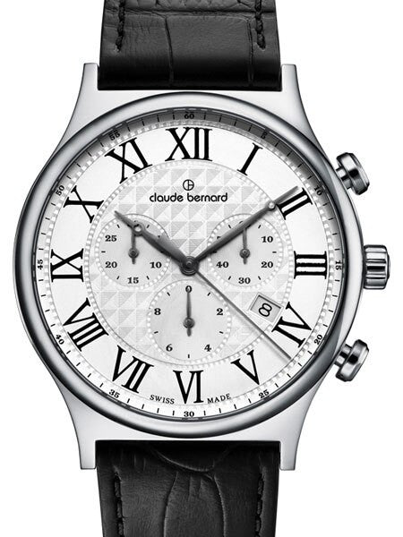 Claude Bernard Swiss Chronograph Dress Watch with Sapphire Crystal #10217-3-AR