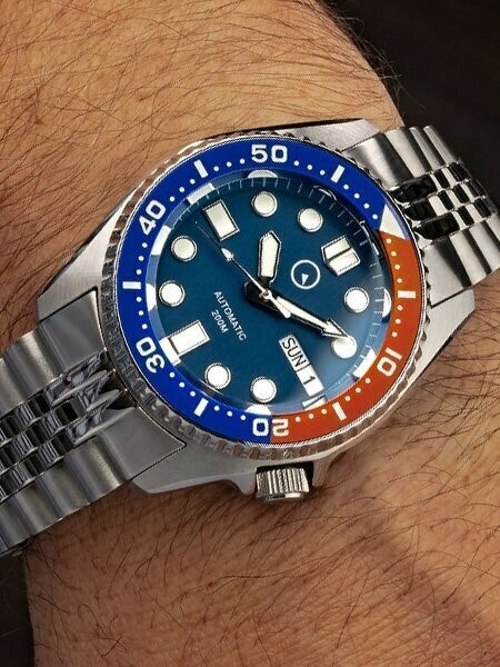Scratch and Dent - Islander 38mm Automatic Dive Watch with AR Sapphire Crystal, and Luminous Bezel Insert #ISL-06