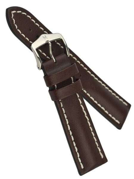 Hirsch Brown Heavy Calf Leather Watch Strap #014750-10