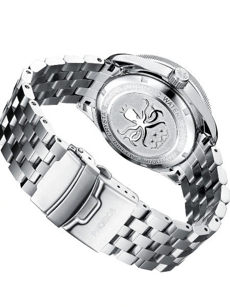 PHOIBOS Wave Master 300-Meter Automatic Dive Watch with MOP Dial, AR Sapphire Crystal #PY010D