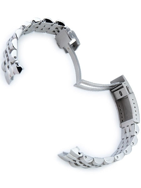 Strapcode 20mm ANGUS-J "Louis" 316L Stainless Steel Watch Bracelet for Seiko SARB033, Brushed, V-Clasp #SS201820B067