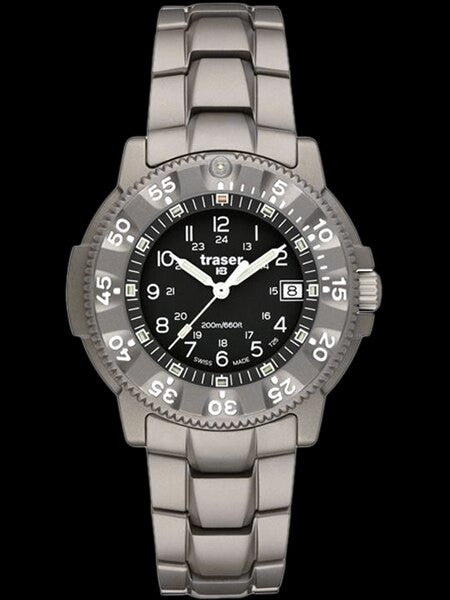 Traser Commander 100 Force Military Titanium Watch #100308 — Long