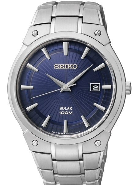 Seiko Core Series Solar Watch with 41mm Stainless Steel Case and Bracelet #SNE323