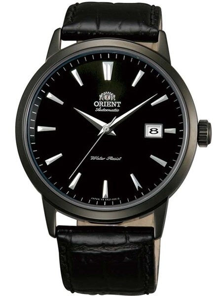 Scratch and Dent - Orient Symphony Automatic Dress Watch with Black Dial, Black PVD Case #ER27001B-SND3