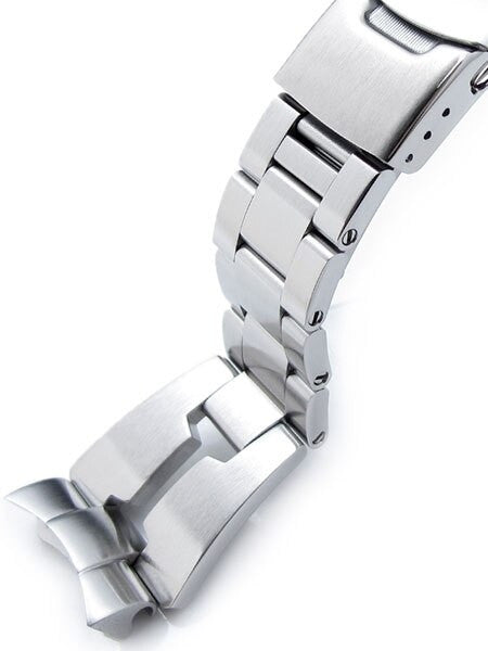 Strapcode Retro Razor 316L Stainless Steel Bracelet for SEIKO Diver SKX007/009/011 Curved End, Diver Clasp #SS221803B039