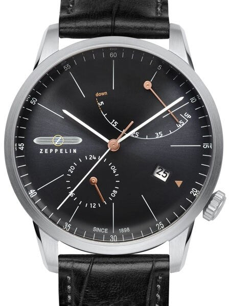 Graf Zeppelin LZ129 Flatline Automatic Watch with Power Reserve #7366-2